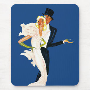 Tapis De Souris Amour et romance vintage, couple de mariage modern