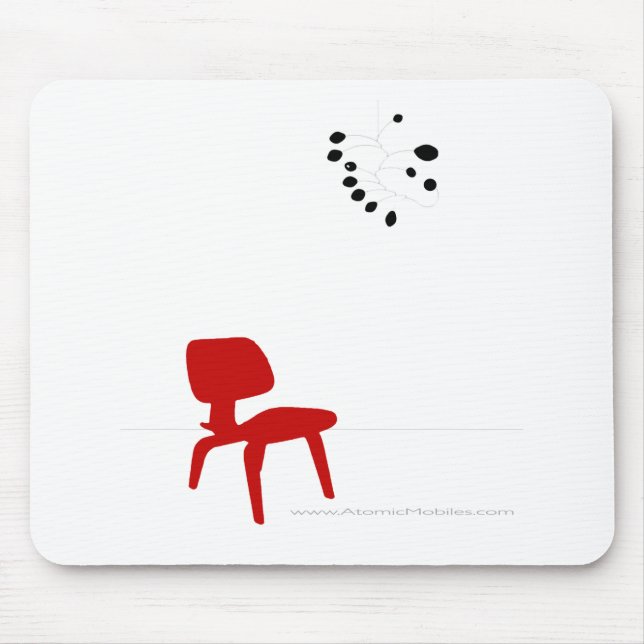 Tapis De Souris Amour Moderne Du Milieu Du Siècle (Devant)