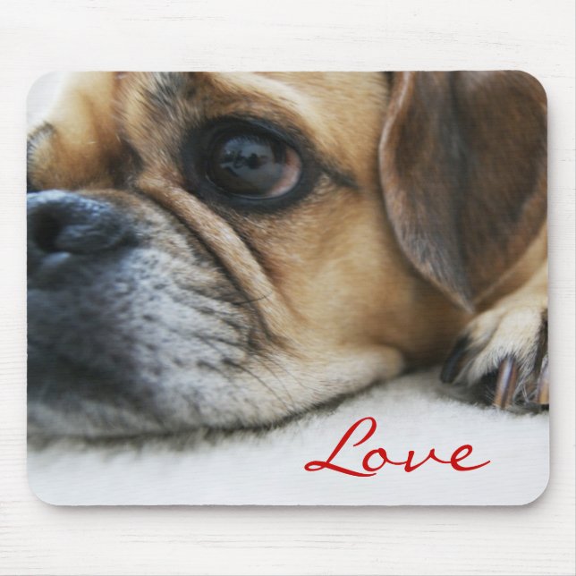 Tapis De Souris Amour Mousepad de Puggle (Devant)