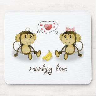 Tapis De Souris Amour Mousepad de singe