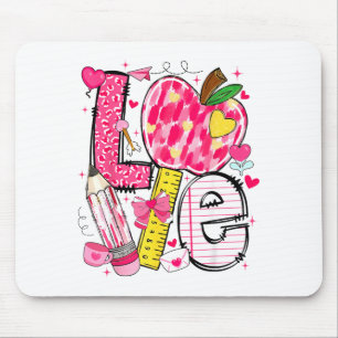 Tapis De Souris Amour Saint-Valentin Apple Pencil Enseignant Garço