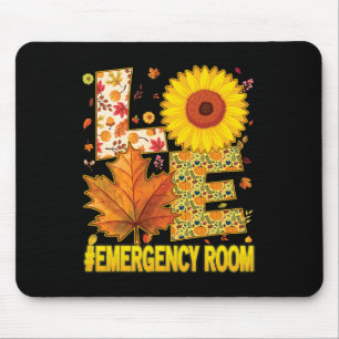 Tapis De Souris Amour Salle d'Urgence Infirmière Scrubs Thanksgivi