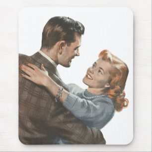 Tapis De Souris Amour vintage Romance Nouveaux mariés Dansons-nous
