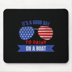 Tapis De Souris Amoureux de bateaux 4 juillet C'est un bon jour po