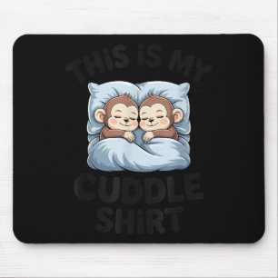 Tapis De Souris Amoureux de bébé singe mignon Ceci est mon câlin 