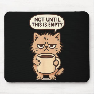Tapis De Souris Amoureux De Café Grumpy Chat Pas De Matin Personne