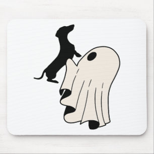 Tapis De Souris Amoureux de fantôme de teckel mignon