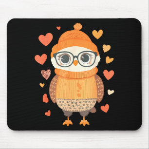 Tapis De Souris Amoureux de hibou cœur filles Saint-Valentin femme