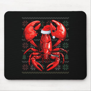 Tapis De Souris Amoureux de homard laid portant un chapeau de Père