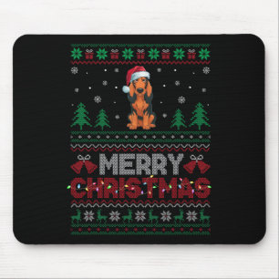Tapis De Souris Amoureux de les chiens de la chaîne Santa Hat Chri