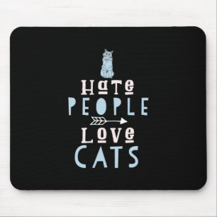 Tapis De Souris Amoureux des chats I Love Chats Et Personnes
