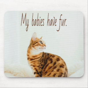 Tapis De Souris Amoureux des chats, mignon Kitten mème, mes bébés 