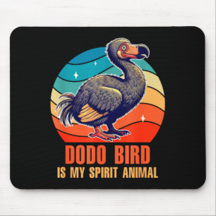 Tapis De Souris Amoureux d'oiseaux Dodo Ornithologue L'oiseau Dodo