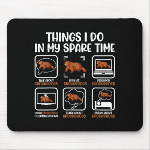 Tapis De Souris Amoureux drôle de marmotte Woodchuck Hommes Femmes