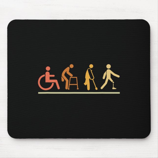 Tapis De Souris Amputation des déficiences de la jambe Evolution p (Devant)