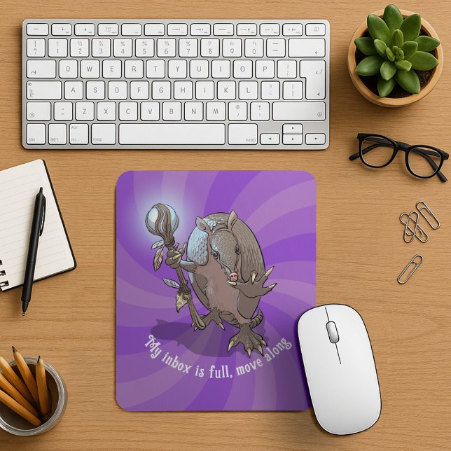 Tapis De Souris Amusant Armadillo Ajouter Votre Propre Texte Carto (Créateur téléchargé)