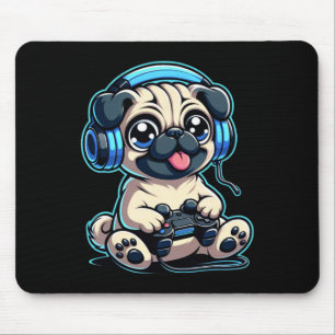 Tapis De Souris Amusant Carlin Joueur Chien Jeu Carlin Carlins Vid