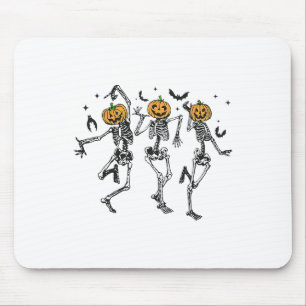 Tapis De Souris Amusant Halloween Citrouille Danser Costume squele