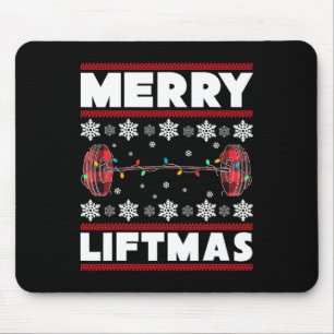 Tapis De Souris Amusant Merry Liftmas Noël Gymnastique Fitness Cad