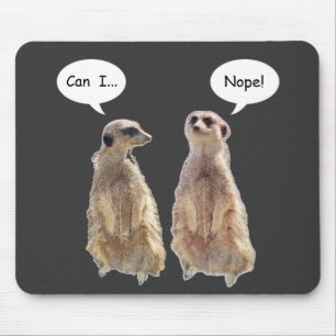 Tapis De Souris Amusant, mignon meerkats en conversation