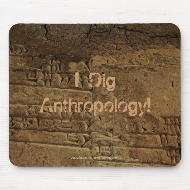 Tapis De Souris Amusant, Witty "Sumerian Cuneiform Writing" Mousep (Devant)