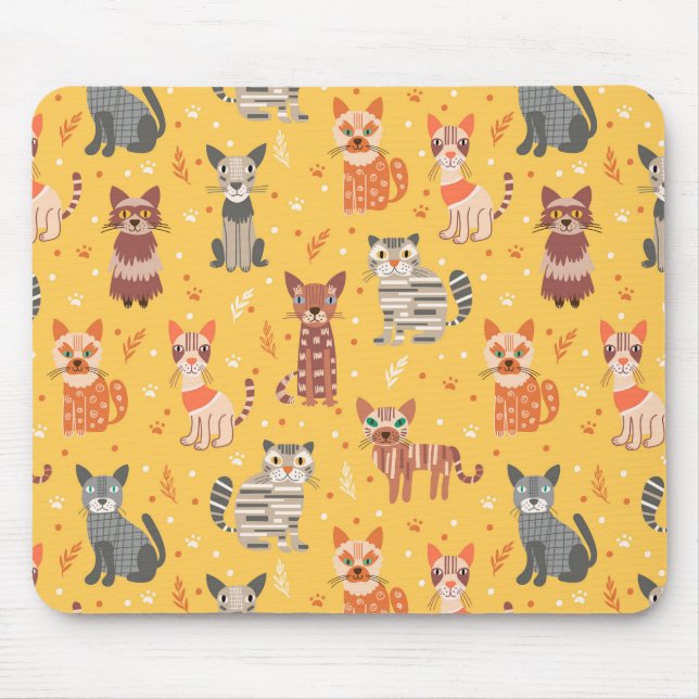 Tapis De Souris Amusante Cute Cats Mousepad (Devant)