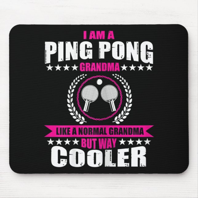 Tapis De Souris Amusants Ping Pong Grandma Citation Tennis De Tabl (Devant)