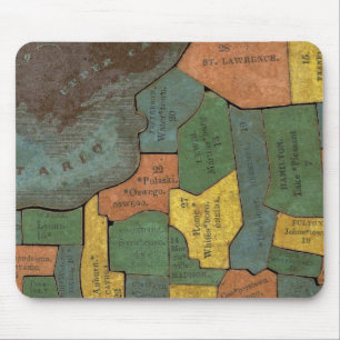 Tapis De Souris Analyse géographique de l'État de New York