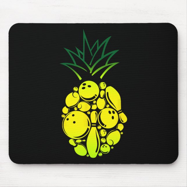 Tapis De Souris Ananas au bol drôle (Devant)