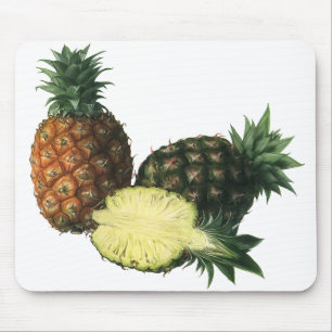 Tapis De Souris Ananas Hawaïens Vintage, Fruits Alimentaires Biolo