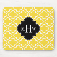 Ananas Wht Marocain #6 Noir 3 Monogramme initial