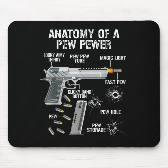 Tapis De Souris Anatomie Amusante D'Une Pewing-Pew - Ammo Gun - Am (Devant)