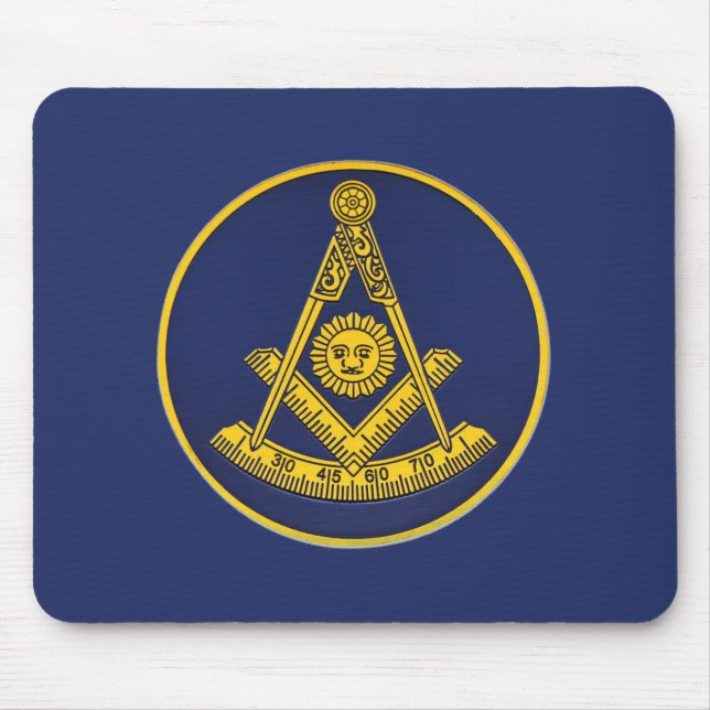 Tapis De Souris Ancien Maître Freemason Carré et Compass Masonic (Devant)