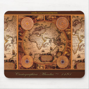 Tapis De Souris Ancien Monde Carte Art - 1481