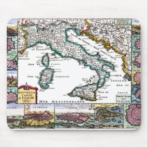 Tapis De Souris ancienne carte picturale de l'italie