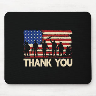 Tapis De Souris Anciens combattants du Merci du drapeau patriotiqu