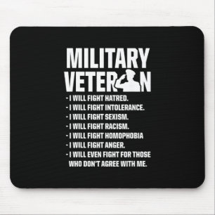 Tapis De Souris Anciens combattants militaires contre le combat de