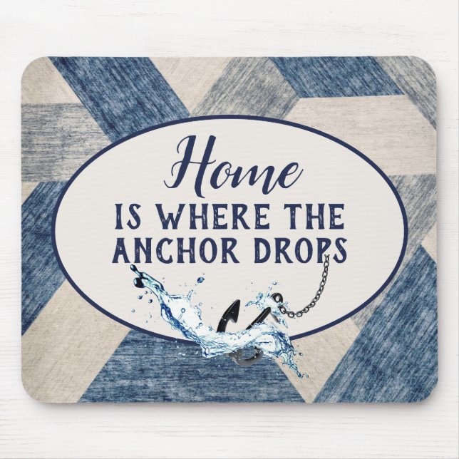 Tapis De Souris Ancre Nautique Avec Citation (Devant)