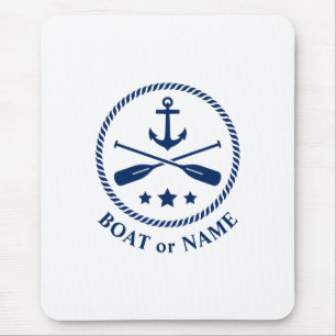 Tapis De Souris Ancre nautique et avariers Votre bateau ou nom Nav
