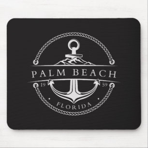 Tapis De Souris Ancre nautique Palm Beach Floride 1959