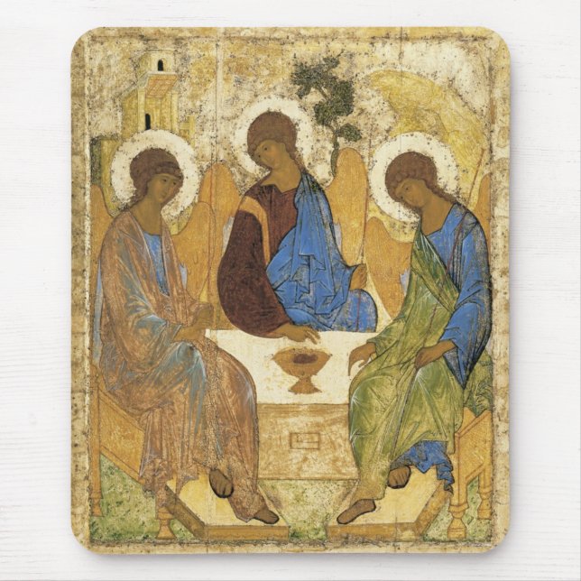 Tapis De Souris Andrei Rublev Iconique Trinity Angels Abraham Bibl (Devant)