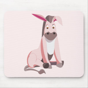 Tapis de souris Âne rose - Vos couleurs