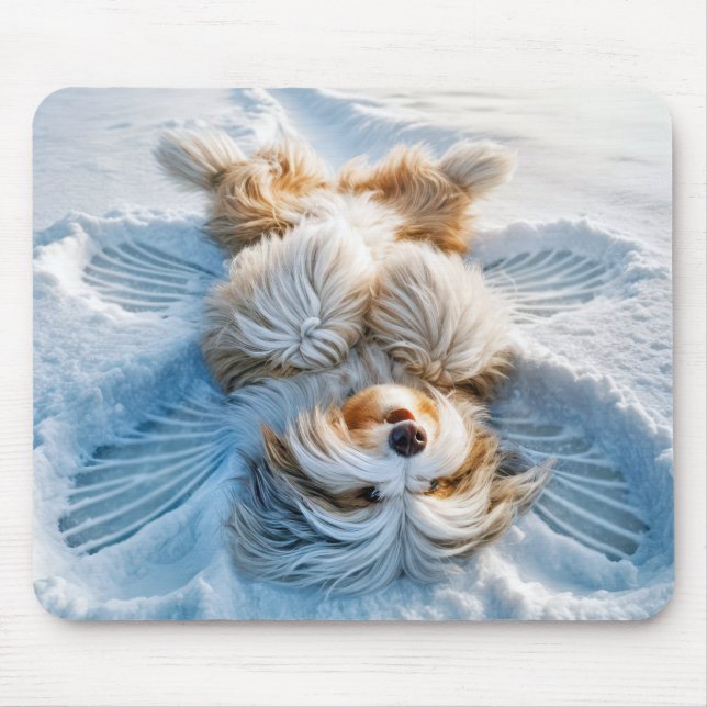 Tapis De Souris Ange de neige de Collie (Devant)