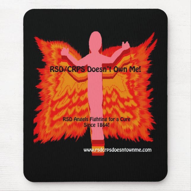 Tapis De Souris Ange de RSD avec des ailes du feu (Devant)