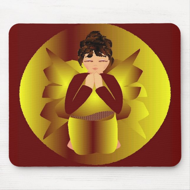 Tapis De Souris Ange d'or Mousepad (Devant)