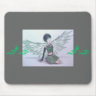 Tapis De Souris "Ange imparfait" Mousepad (vert)
