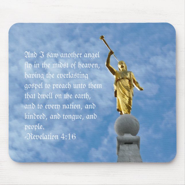 Tapis De Souris Ange Moroni sur le temple de Salt Lake (Devant)