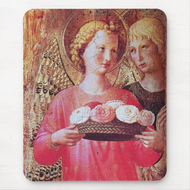 TAPIS DE SOURIS ANGEL AVEC ROSES (Devant)