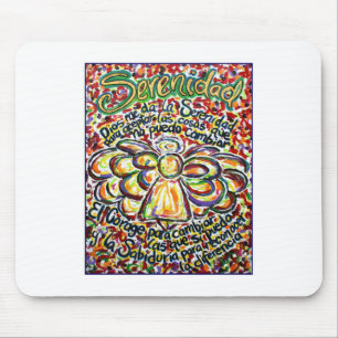 Tapis De Souris Angel de prière de sérénité (texte espagnol)