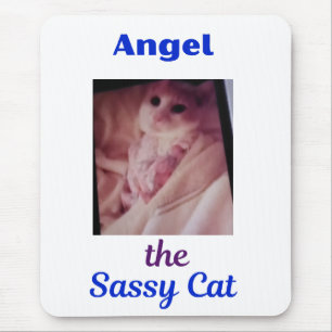 Tapis de souris Angel le chat patte de chat sassy